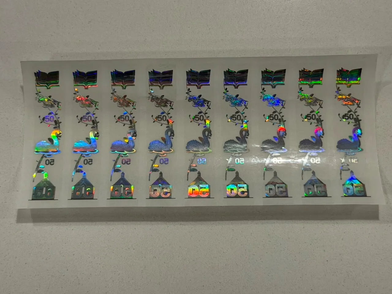 Holographic $50 prop note